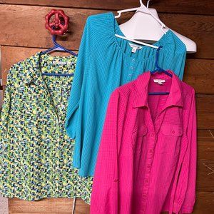 3 Long Sleeve dress shirts - Notations - Studio Works - Croft & Barrow - XL & 1X